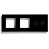 Klaaspaneel lülitile, 2+2 raam, must, 228x86mm