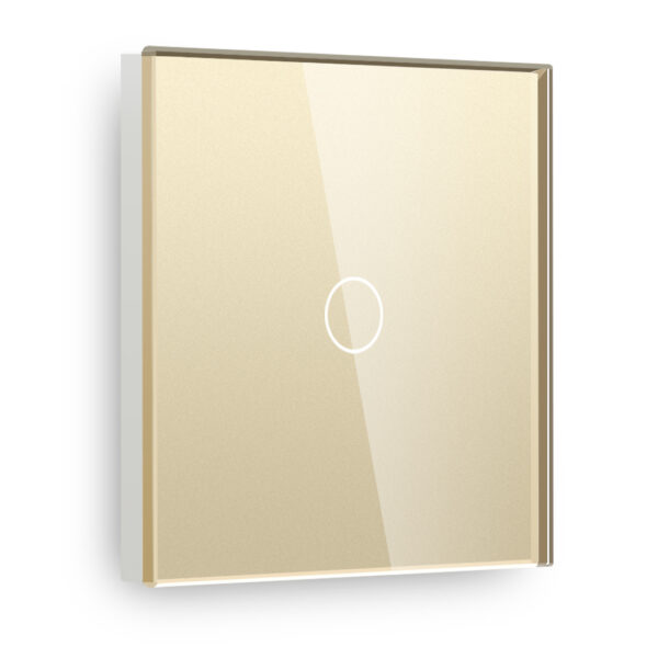 Klaaspaneel lülitile, 1-ne, kuldne, 86x86mm - Image 2